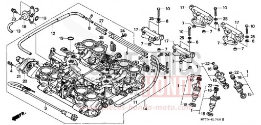 THROTTLE BODY NR750N de 1992
